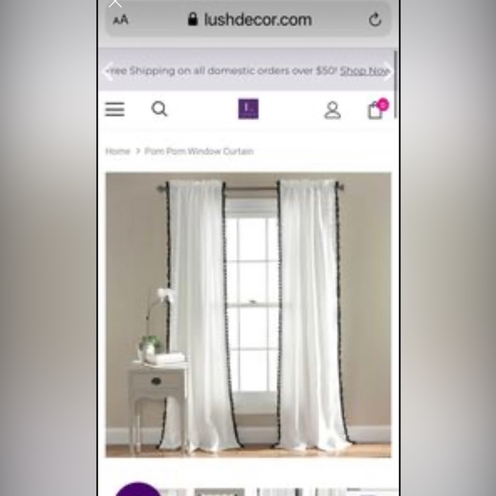Lush set of curtains